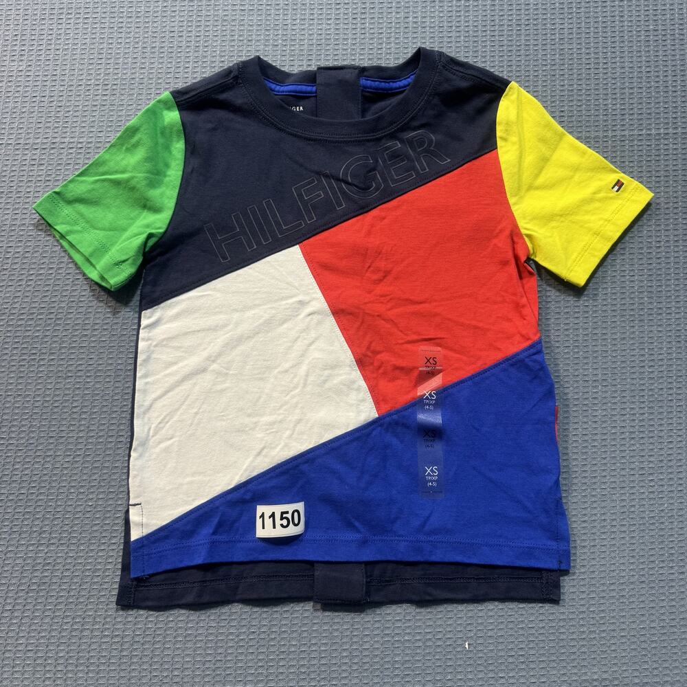 TOMMY HILFIGER MULTICOLOR Boys‎ Tee Sz XS Pre-Owned Excellent